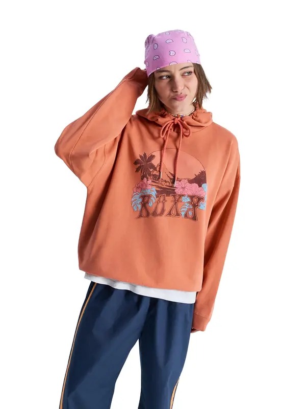 ROXY ROXY Sweater majica 'Lineup'  svijetloplava / narančasta / svijetloroza / boja vina