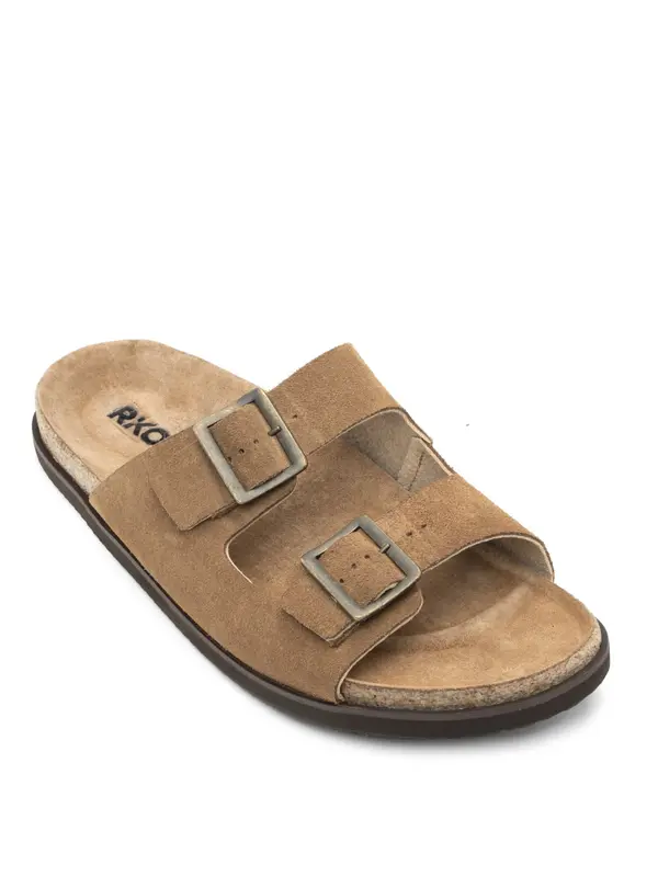 RYŁKO RYŁKO Natikače s potpeticom  boja devine dlake (camel)