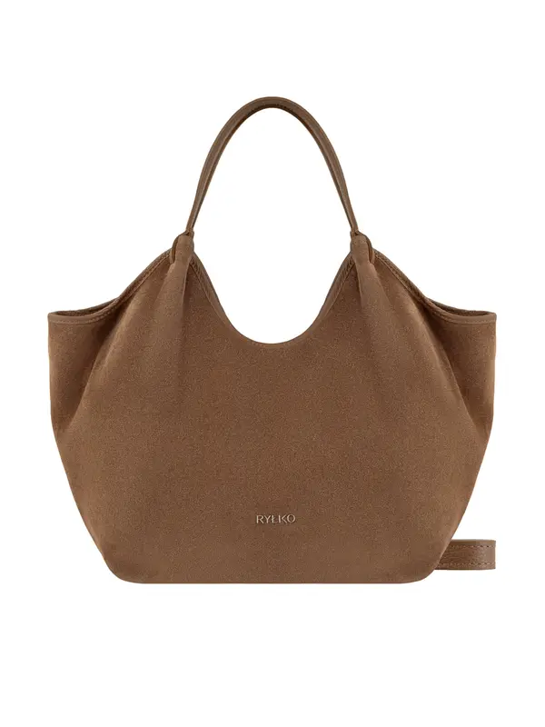 RYŁKO RYŁKO Shopper torba  zeleno smeđa