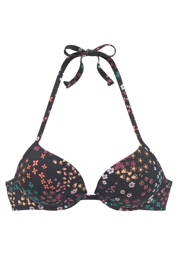 s.Oliver s.Oliver Bikini gornji dio 'Milly'  smaragdno zelena / svijetloljubičasta / roza / crna