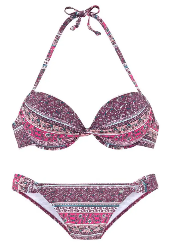s.Oliver s.Oliver Bikini  petrol / ljubičasto crvena / neonsko roza / svijetloroza / bijela