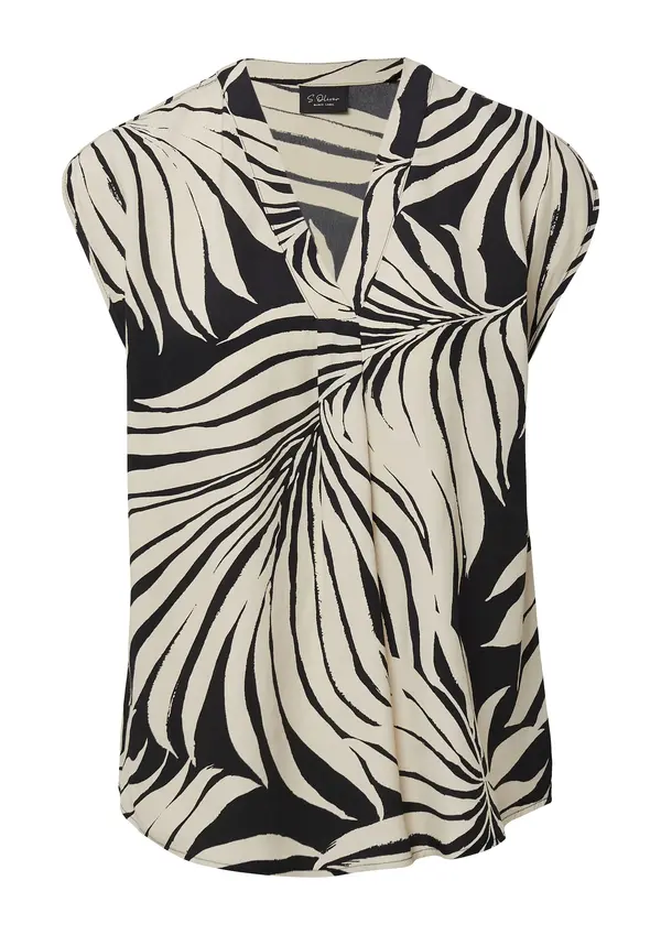 s.Oliver s.Oliver BLACK LABEL Bluza  bež / crna