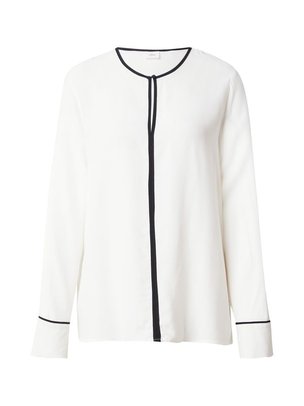 s.Oliver BLACK LABEL s.Oliver BLACK LABEL Bluza  ecru/prljavo bijela / crna