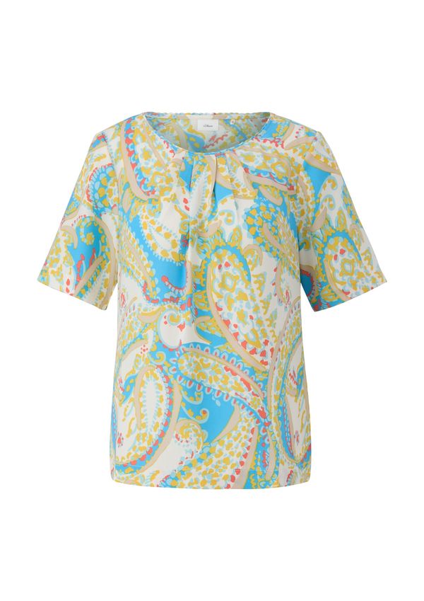 s.Oliver BLACK LABEL s.Oliver BLACK LABEL Bluza  ecru/prljavo bijela / nebesko plava / maslinasta