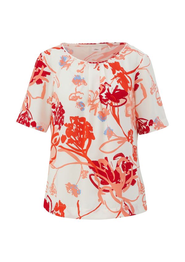 s.Oliver BLACK LABEL s.Oliver BLACK LABEL Bluza  ecru/prljavo bijela / plava / roza / krvavo crvena