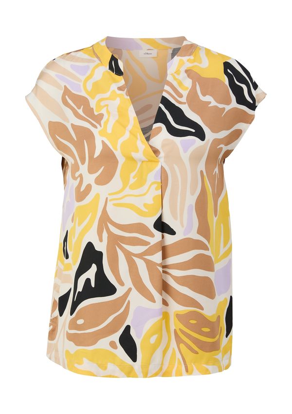 s.Oliver BLACK LABEL s.Oliver BLACK LABEL Bluza  ecru/prljavo bijela / smeđa / lila / crna