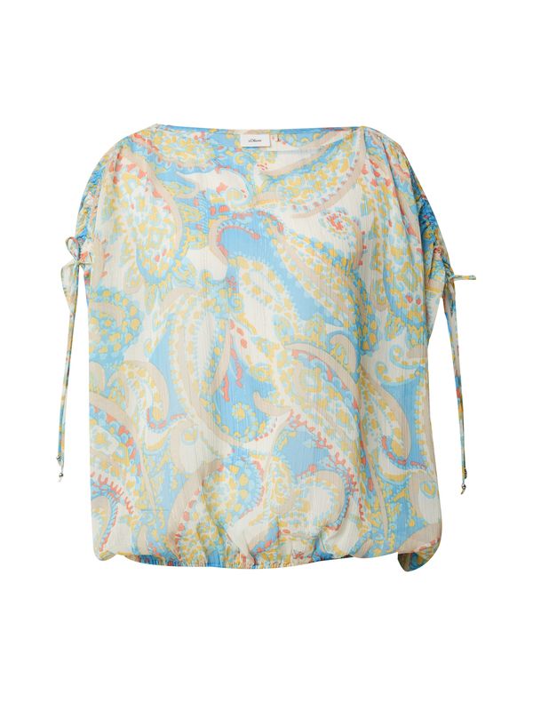 s.Oliver BLACK LABEL s.Oliver BLACK LABEL Bluza  svijetlobež / svijetloplava / pastelno žuta / koraljna