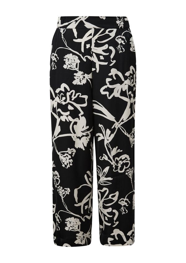 s.Oliver BLACK LABEL s.Oliver BLACK LABEL Hlače  crna / bijela