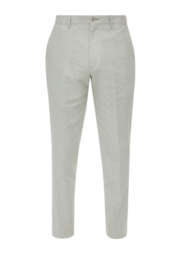 s.Oliver BLACK LABEL s.Oliver BLACK LABEL Hlače na crtu  pastelno zelena / bijela