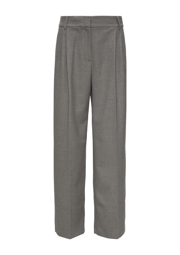 s.Oliver BLACK LABEL s.Oliver BLACK LABEL Hlače na crtu  tamo siva