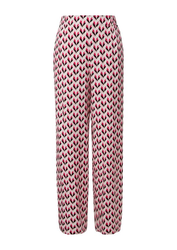 s.Oliver BLACK LABEL s.Oliver BLACK LABEL Hlače  roza / pastelno roza / crna / bijela