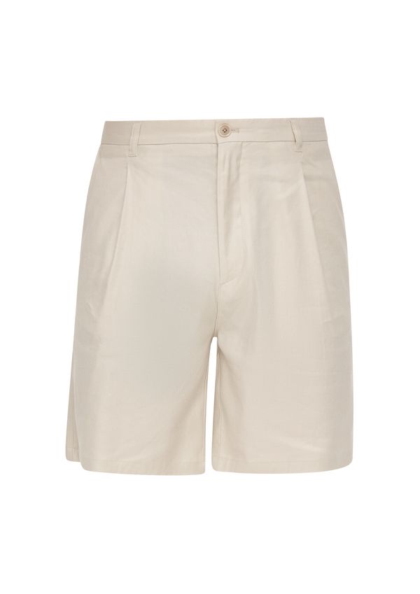 s.Oliver BLACK LABEL s.Oliver BLACK LABEL Hlače s naborima  vuneno bijela