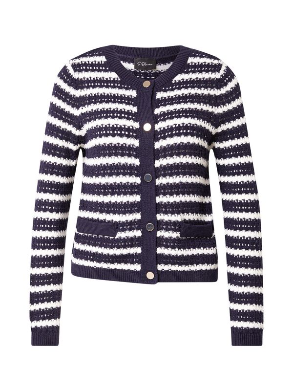 s.Oliver BLACK LABEL s.Oliver BLACK LABEL Kardigan  tamno plava / bijela