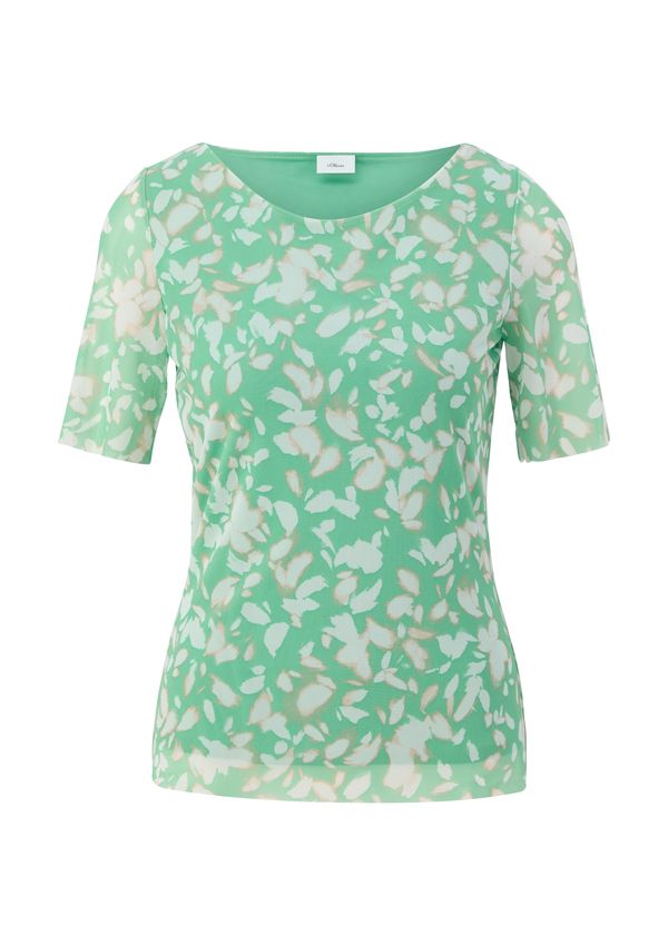 s.Oliver BLACK LABEL s.Oliver BLACK LABEL Majica  bež / menta / bijela