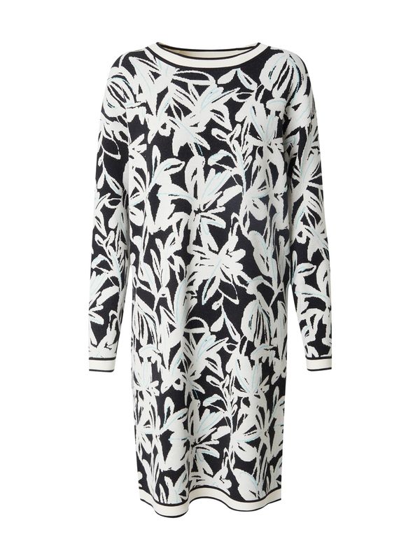 s.Oliver BLACK LABEL s.Oliver BLACK LABEL Pletena haljina  azur / crna / bijela