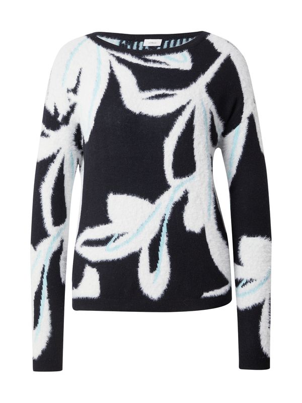 s.Oliver BLACK LABEL s.Oliver BLACK LABEL Pulover  nebesko plava / crna / bijela