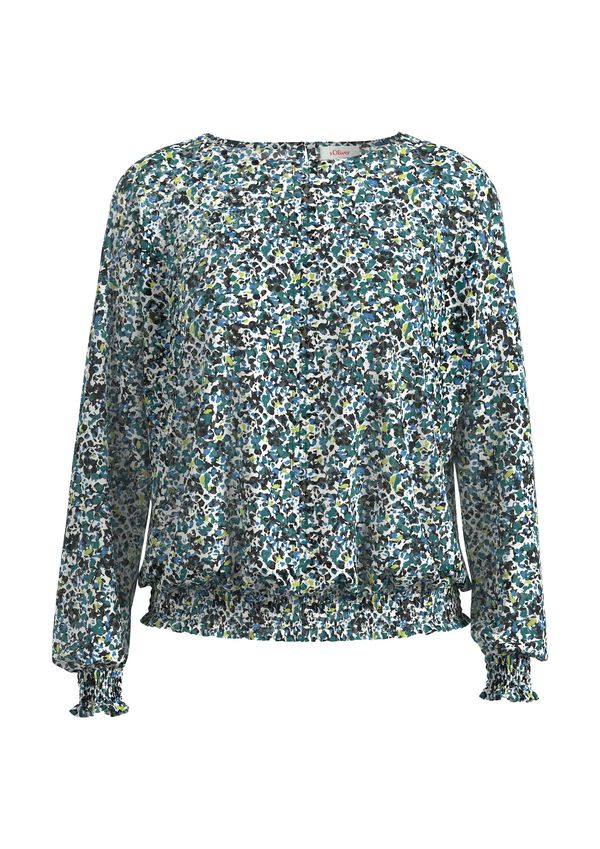 s.Oliver s.Oliver Bluza  azur / svijetlozelena / crna / bijela