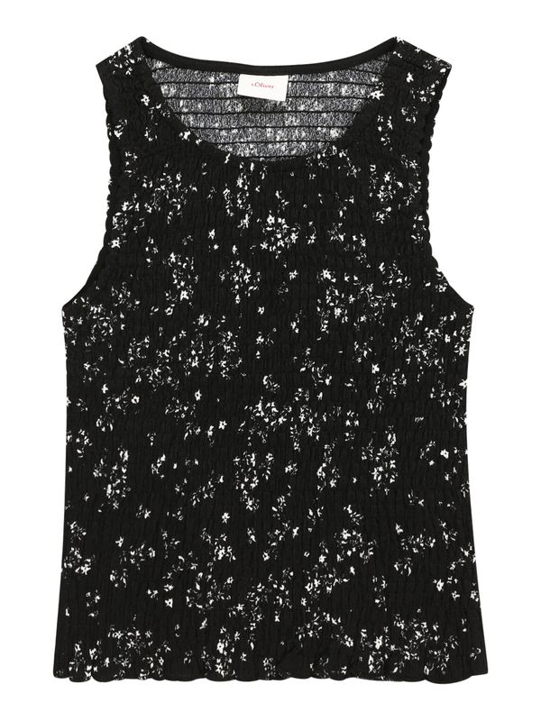 s.Oliver s.Oliver Bluza  crna / bijela