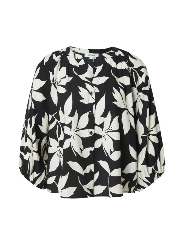 s.Oliver s.Oliver Bluza  crna / bijela