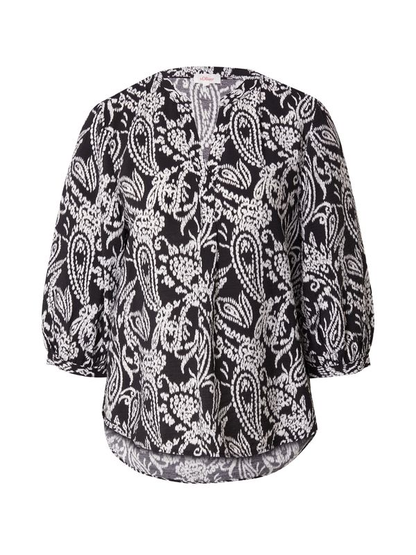 s.Oliver s.Oliver Bluza  crna / bijela