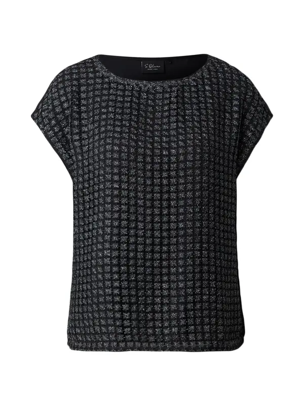 s.Oliver s.Oliver Bluza  crna / srebro