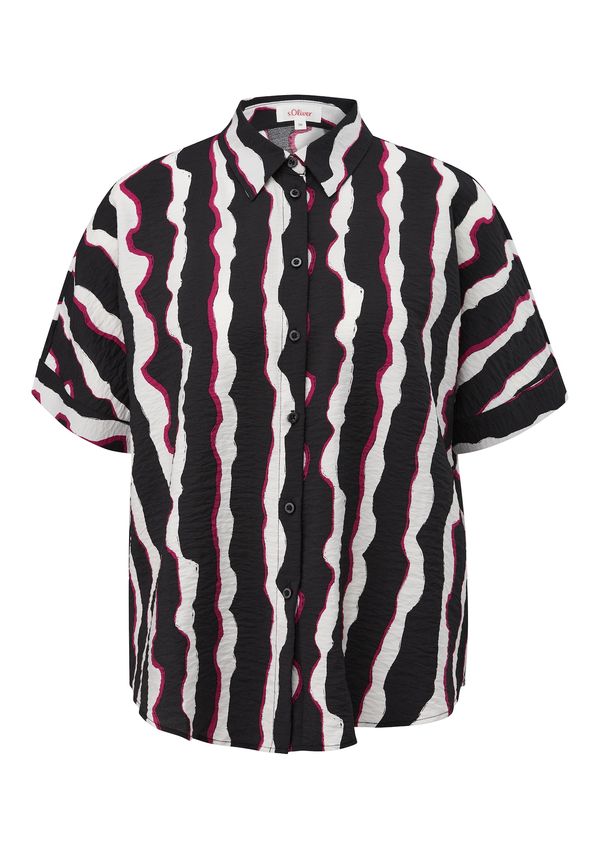 s.Oliver s.Oliver Bluza  crvena / crna / bijela melange