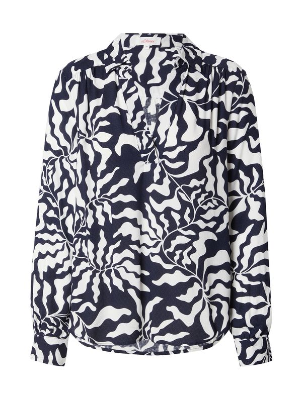 s.Oliver s.Oliver Bluza  mornarsko plava / bijela