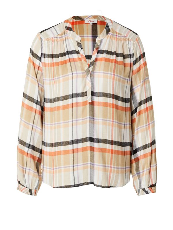 s.Oliver s.Oliver Bluza  narančasta / crna / bijela