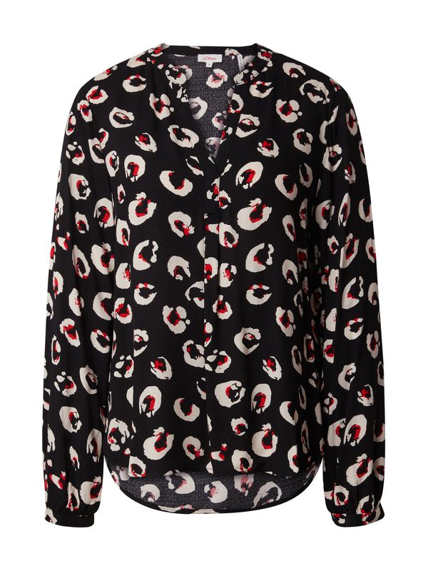 s.Oliver s.Oliver Bluza  svijetlobež / crvena / crna