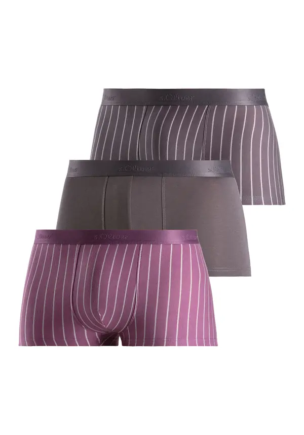 s.Oliver s.Oliver Bokserice 'Hipster'  antracit siva / sivkasto ljubičasta (mauve) / ljubičasto crvena / prljavo bijela