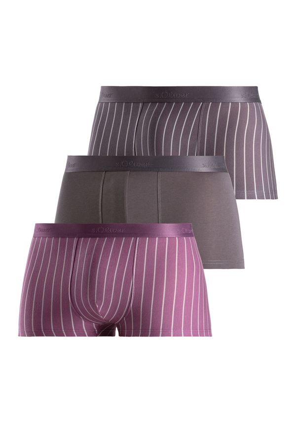 s.Oliver s.Oliver Bokserice 'Hipster'  antracit siva / sivkasto ljubičasta (mauve) / ljubičasto crvena / prljavo bijela