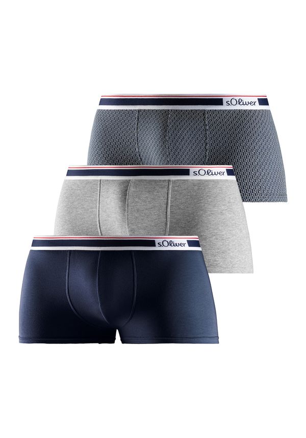 s.Oliver s.Oliver Bokserice  mornarsko plava / siva melange / bijela