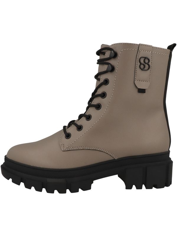 s.Oliver s.Oliver Gležnjače na vezanje  taupe siva / crna