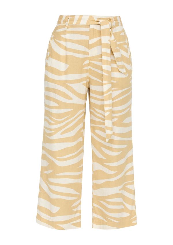 s.Oliver s.Oliver Hlače s naborima  bež / pijesak