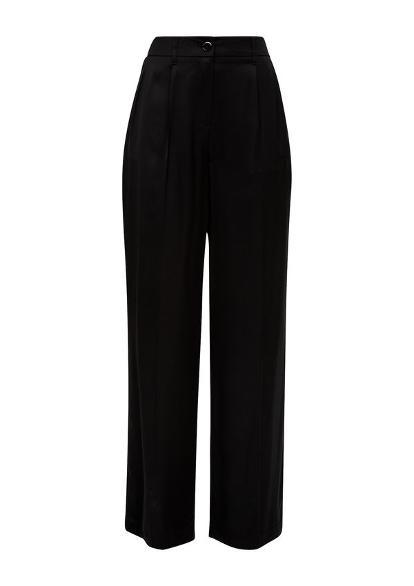 s.Oliver s.Oliver Hlače s naborima  crna