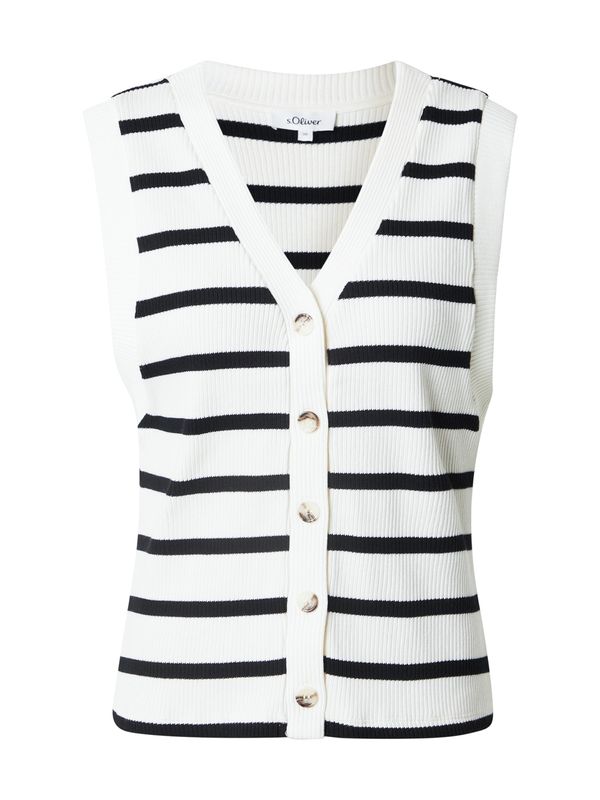 s.Oliver s.Oliver Kardigan bez rukava  svijetlobež / crna