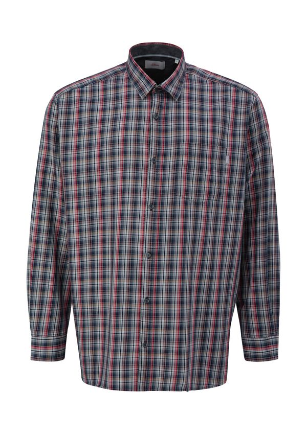 s.Oliver s.Oliver Košulja  bež / noćno plava / svijetlosiva / crvena