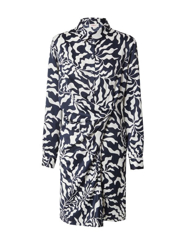 s.Oliver s.Oliver Košulja haljina  mornarsko plava / bijela