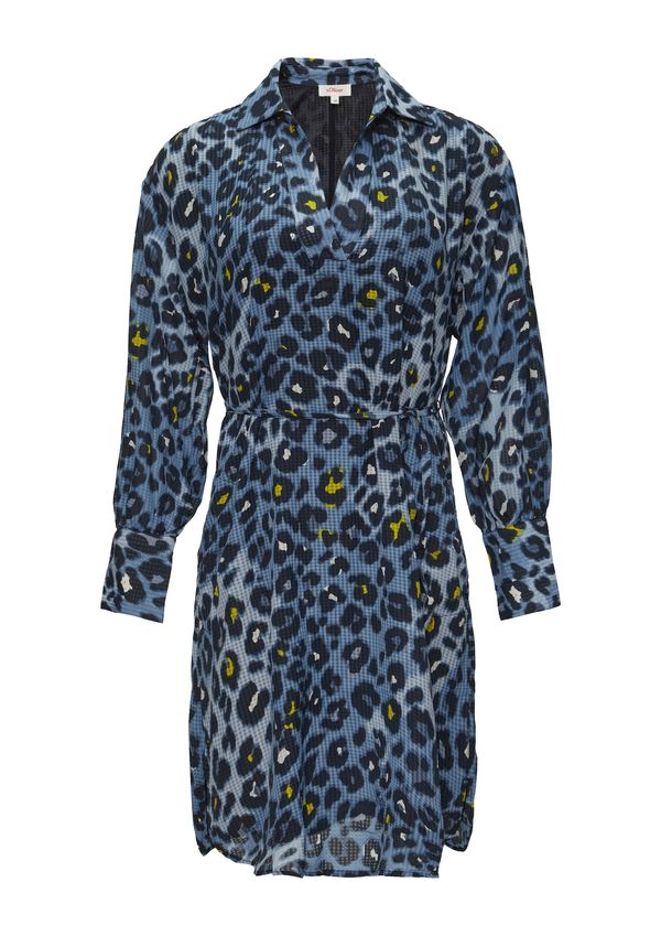 s.Oliver s.Oliver Košulja haljina  mornarsko plava / svijetloplava / tamo žuta