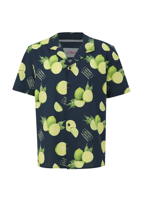 s.Oliver s.Oliver Košulja  mornarsko plava / limun / svijetlozelena