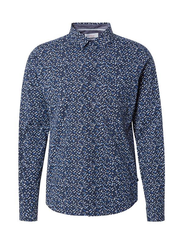 s.Oliver s.Oliver Košulja  mornarsko plava / nebesko plava / bijela