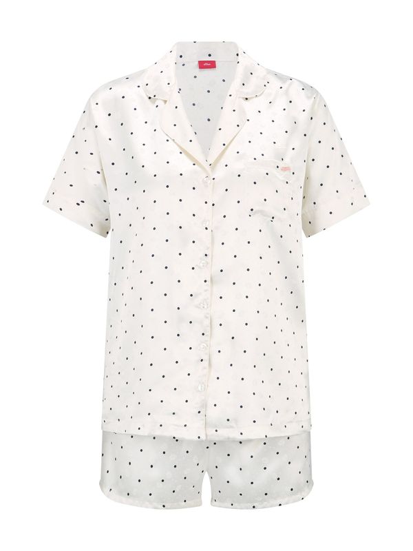 s.Oliver s.Oliver Kratke hlače za spavanje  bijela