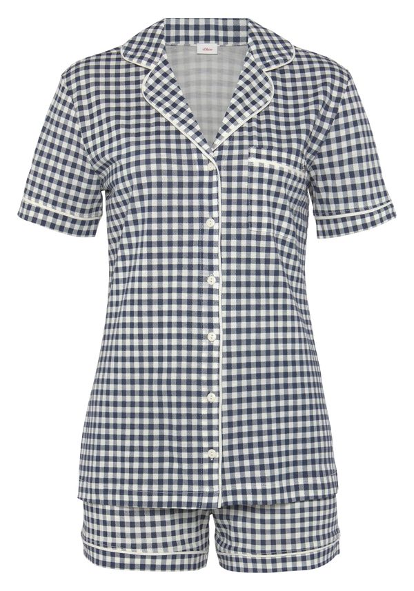 s.Oliver s.Oliver Kratke hlače za spavanje  boja pijeska / tamno plava