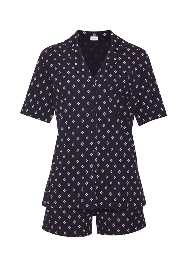 s.Oliver s.Oliver Kratke hlače za spavanje  morsko plava / svijetloplava / pastelno roza