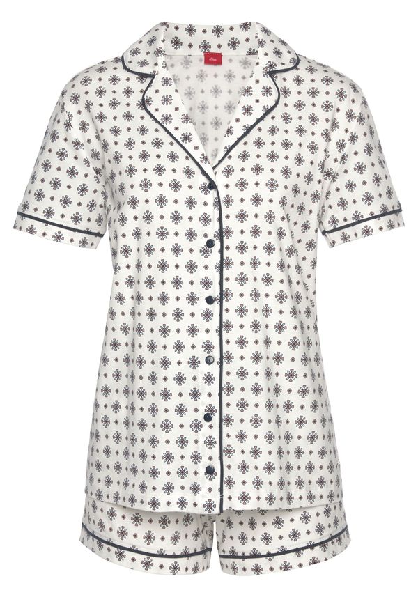 s.Oliver s.Oliver Kratke hlače za spavanje  plava / tamo siva / sivkasto ljubičasta (mauve) / prljavo bijela