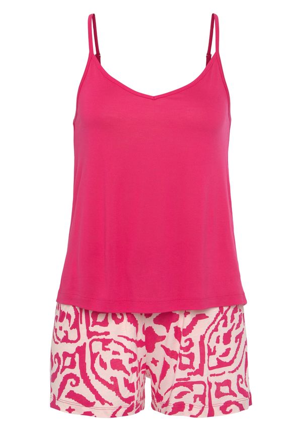 s.Oliver s.Oliver Kratke hlače za spavanje  roza / bijela