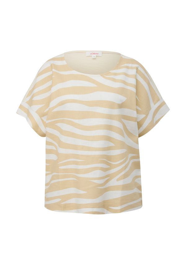 s.Oliver s.Oliver Majica  bež / bijela