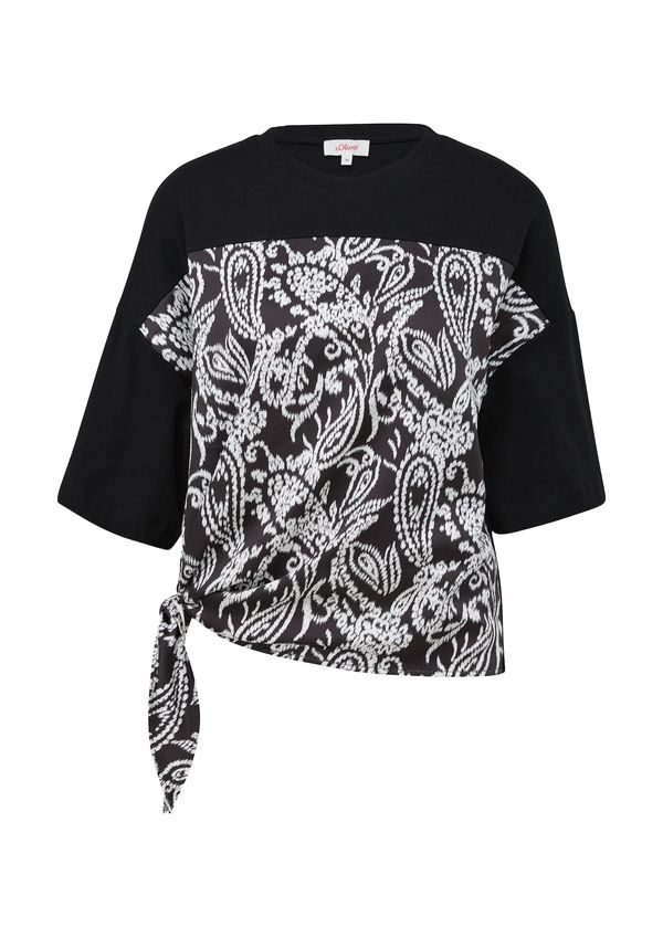s.Oliver s.Oliver Majica  crna / bijela