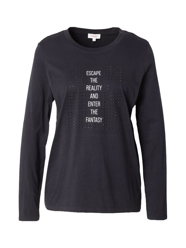 s.Oliver s.Oliver Majica  crna / bijela