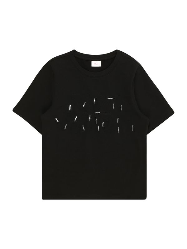 s.Oliver s.Oliver Majica  crna / srebro